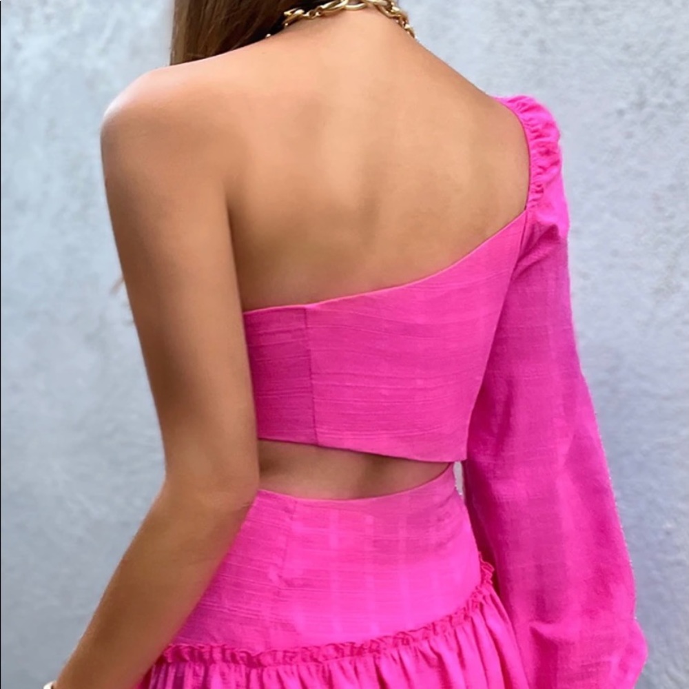 One Shoulder Mini Dress - Picture 2 of 5
